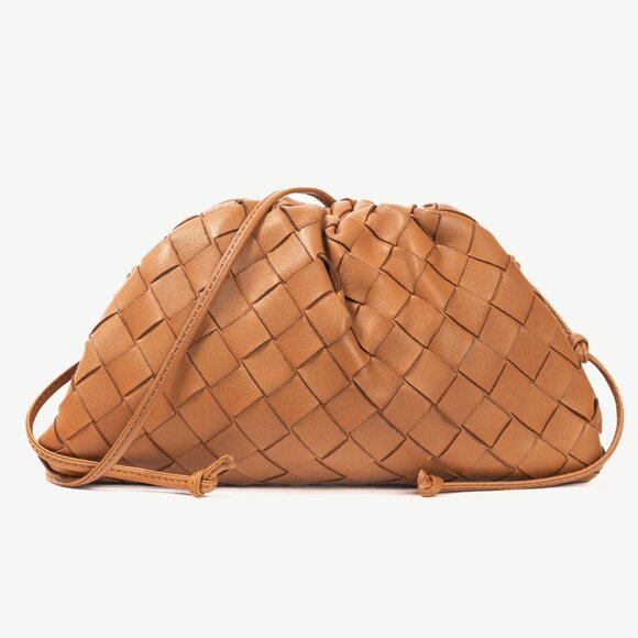Bottega Veneta Handbags - Bottega Veneta The Mini Pouch Carmel Nappa Intrecciato Crossbody